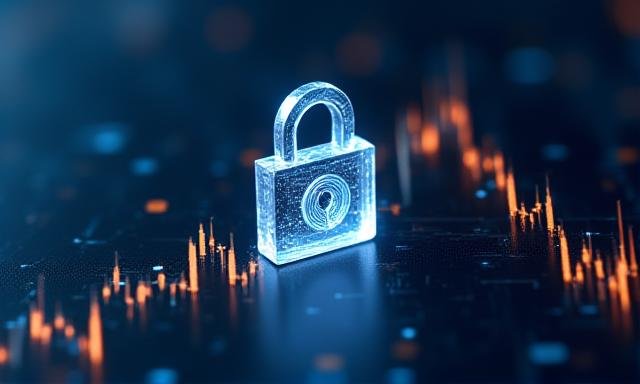 Data security and encryption concept illustration